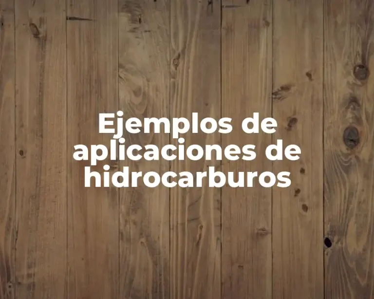 Ejemplos de aplicaciones de hidrocarburos