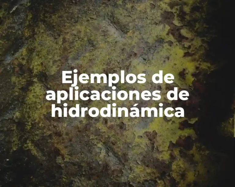 Ejemplos de aplicaciones de hidrodinámica