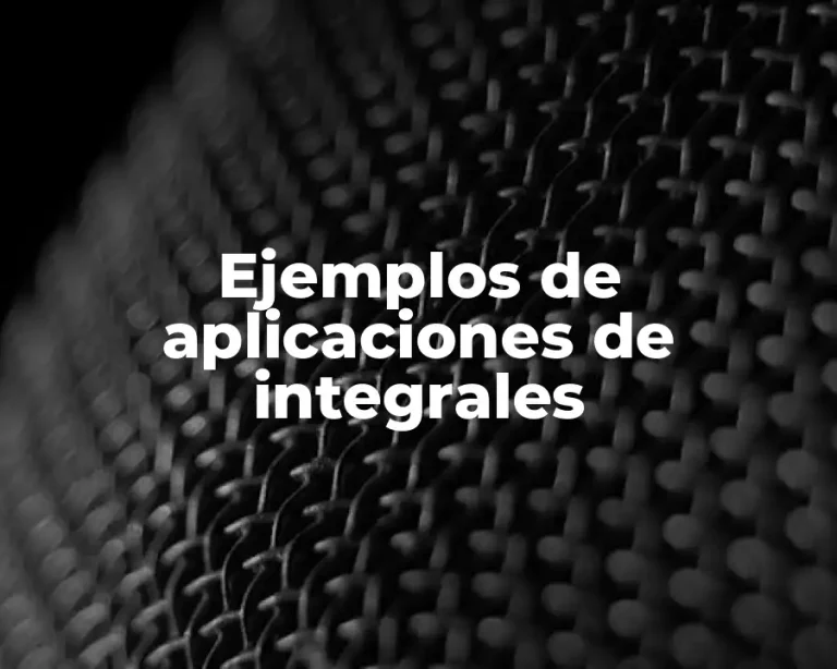 Ejemplos de aplicaciones de integrales