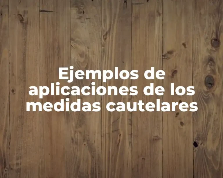 Ejemplos de aplicaciones de los medidas cautelares