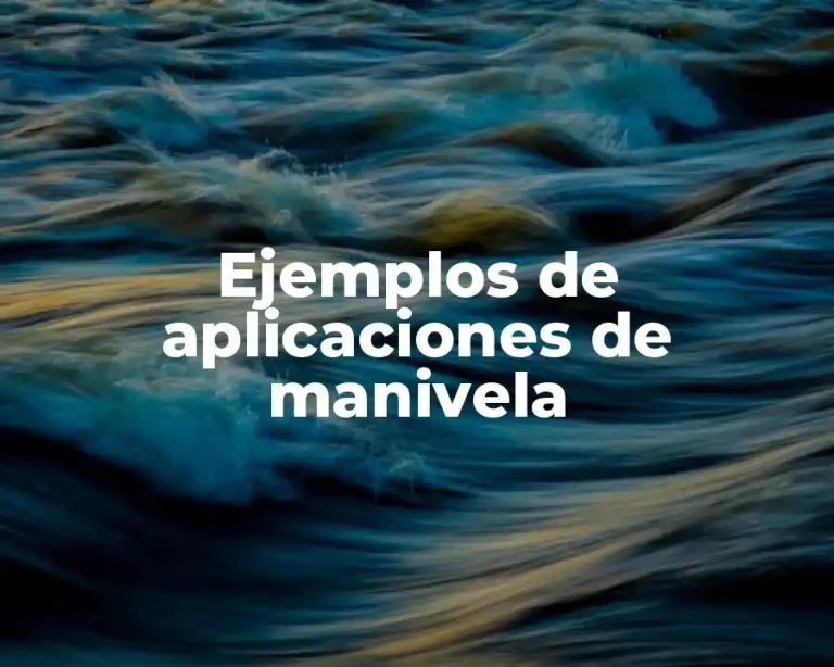 Ejemplos de aplicaciones de manivela