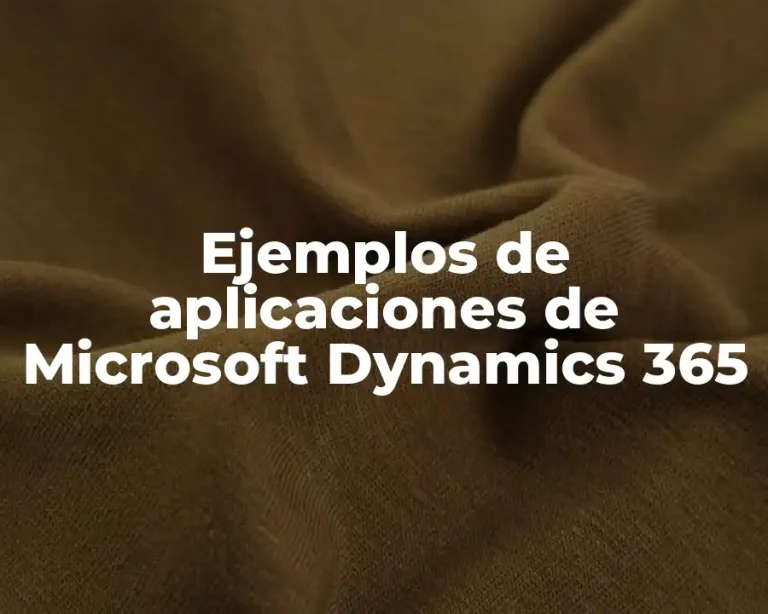 Ejemplos de aplicaciones de Microsoft Dynamics 365