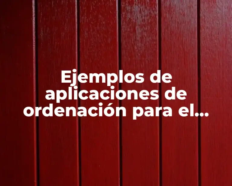 Ejemplos de aplicaciones de ordenación para el software