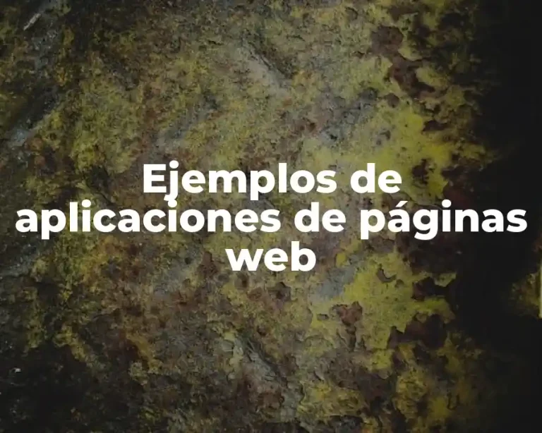 Ejemplos de aplicaciones de páginas web