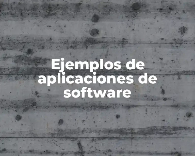 Ejemplos de aplicaciones de software
