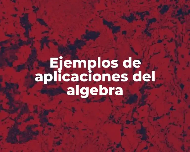 Ejemplos de aplicaciones del algebra
