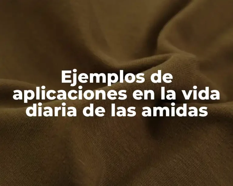 Ejemplos de aplicaciones en la vida diaria de las amidas