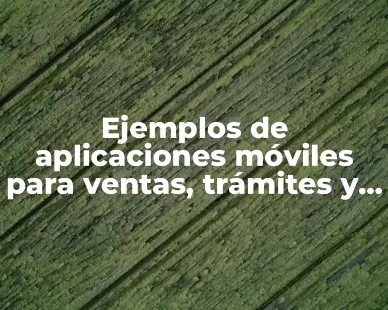 Ejemplos de aplicaciones móviles para ventas, trámites y consultas