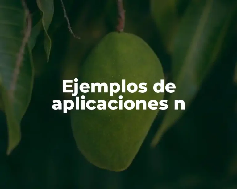 Ejemplos de aplicaciones n