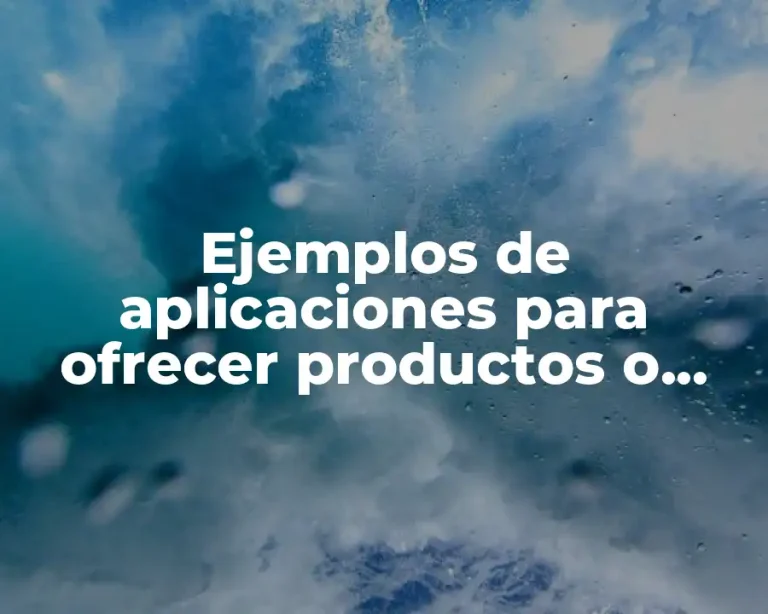Ejemplos de aplicaciones para ofrecer productos o servicios por internet y Significado