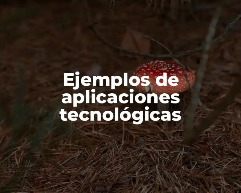 Ejemplos de aplicaciones tecnológicas