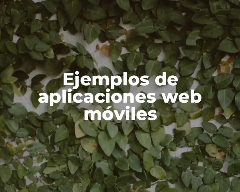 Ejemplos de aplicaciones web móviles