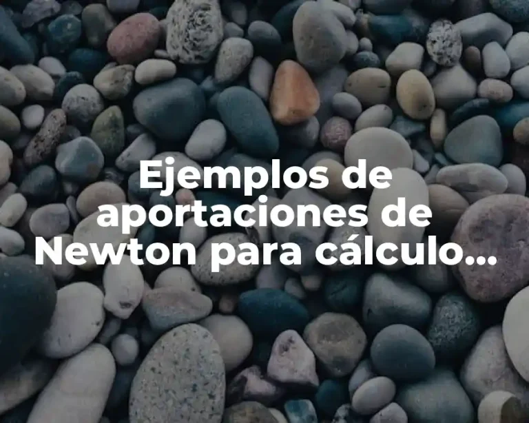 Ejemplos de aportaciones de Newton para cálculo diferencial