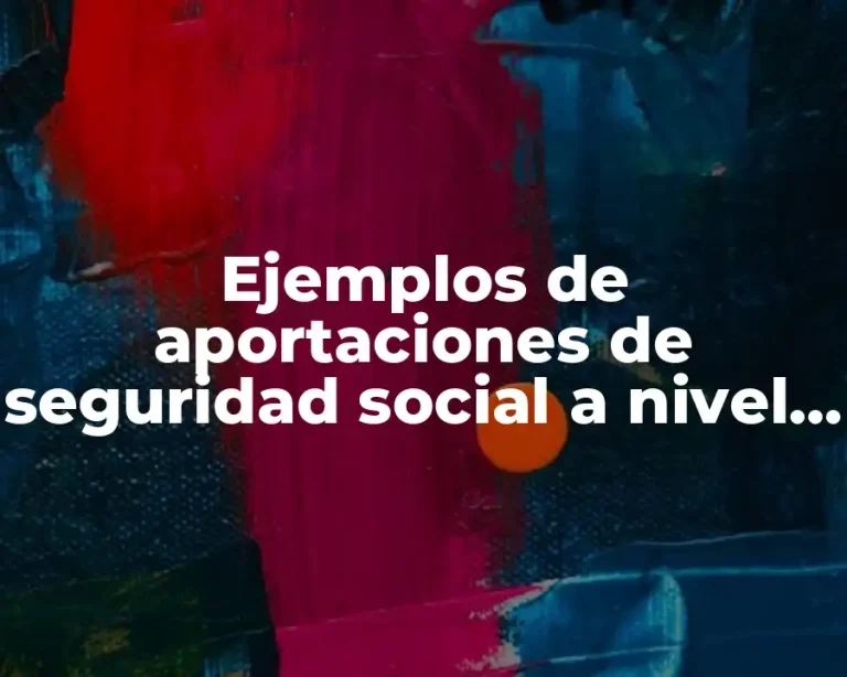 Ejemplos de aportaciones de seguridad social a nivel municipal