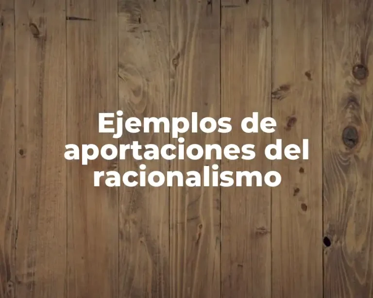 Ejemplos de aportaciones del racionalismo