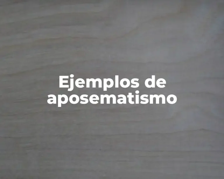 Ejemplos de aposematismo