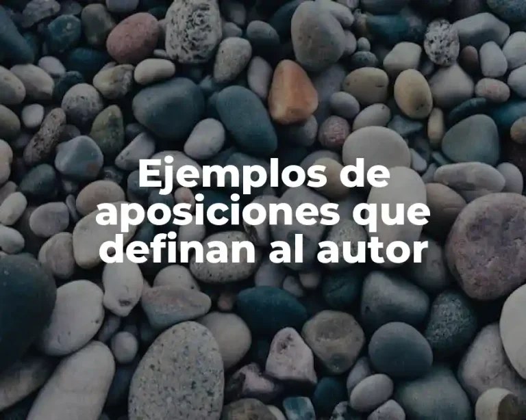 Ejemplos de aposiciones que definan al autor