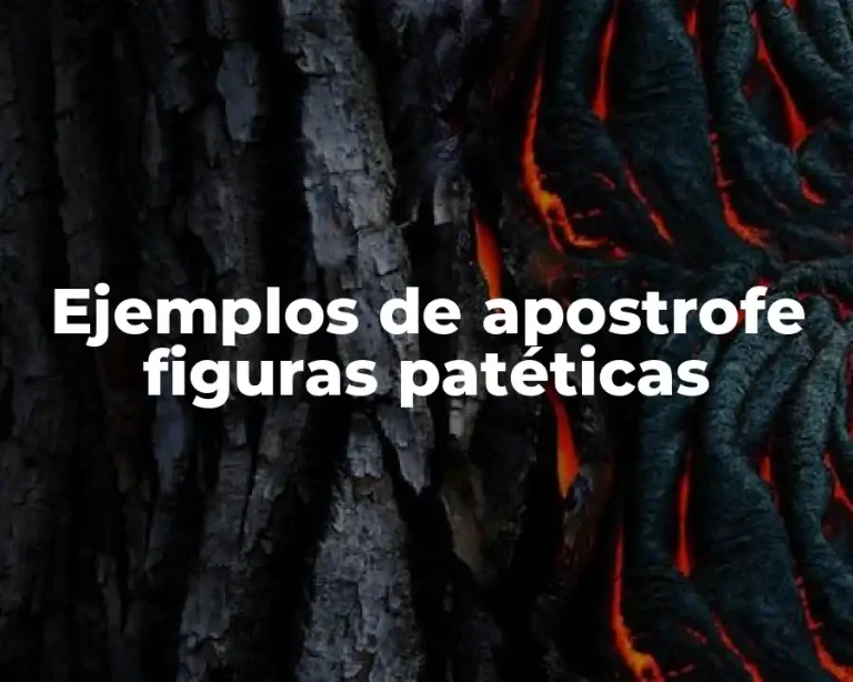 Ejemplos de apostrofe figuras patéticas