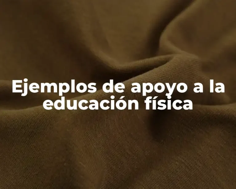 Ejemplos de apoyo a la educación física
