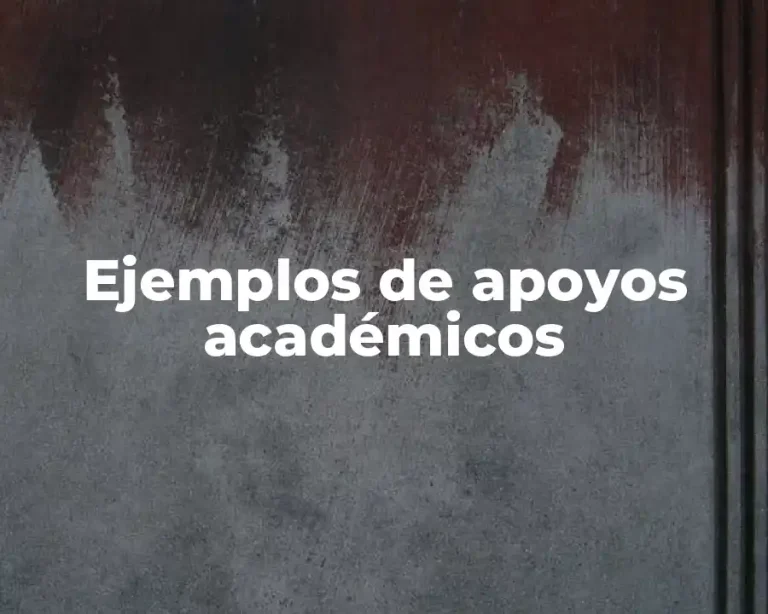 Ejemplos de apoyos académicos