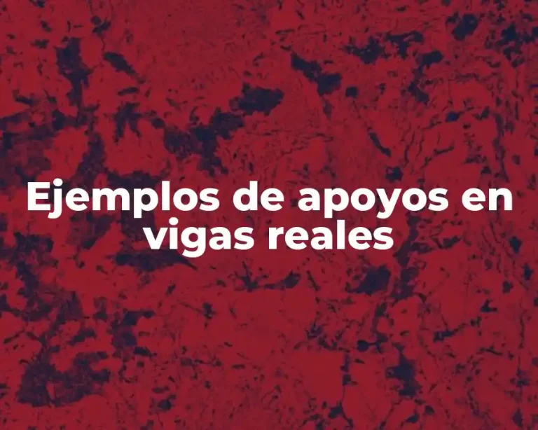 Ejemplos de apoyos en vigas reales
