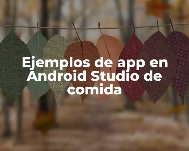 Ejemplos de app en Android Studio de comida