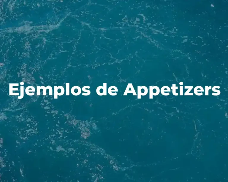 Ejemplos de Appetizers