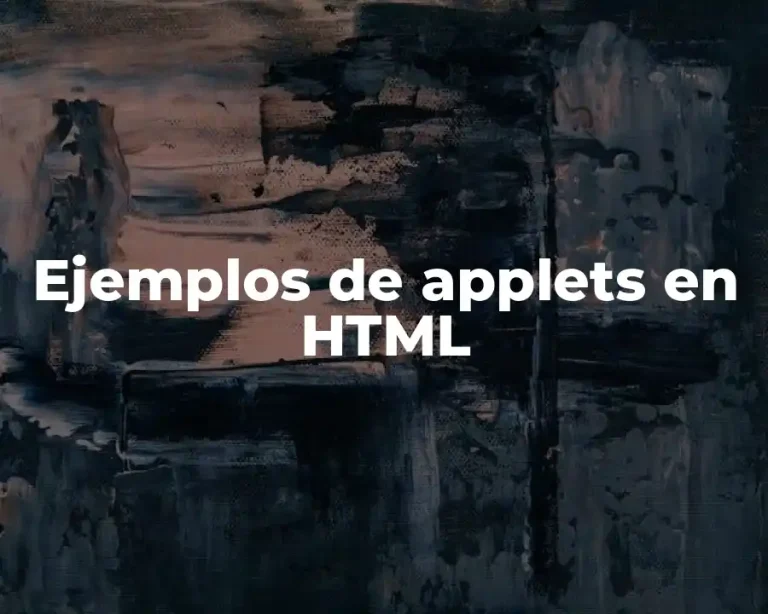 Ejemplos de applets en HTML