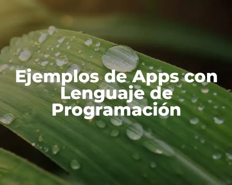 Ejemplos de Apps con Lenguaje de Programación