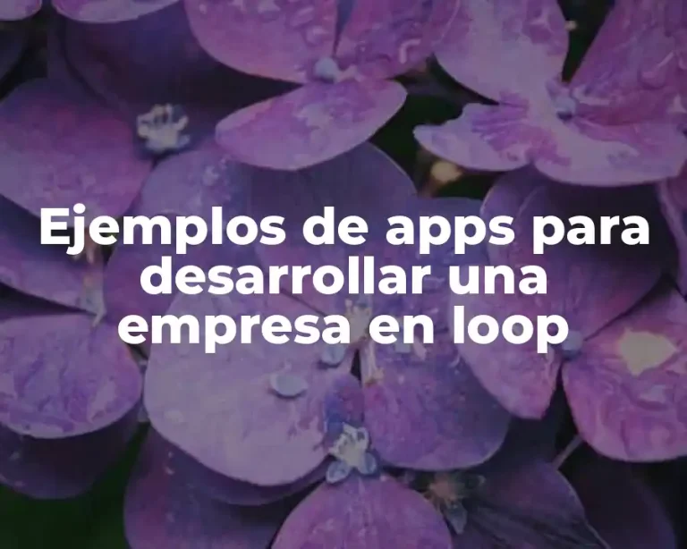 Ejemplos de apps para desarrollar una empresa en loop