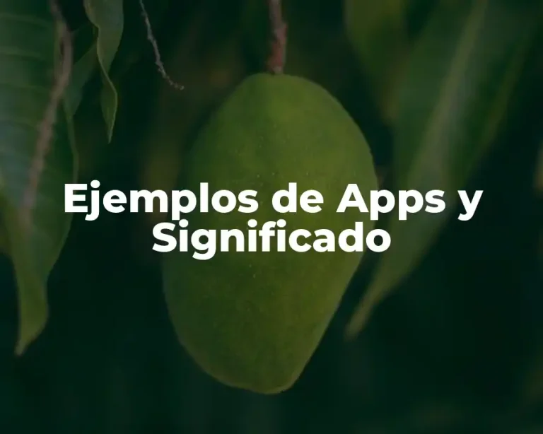 Ejemplos de Apps y Significado