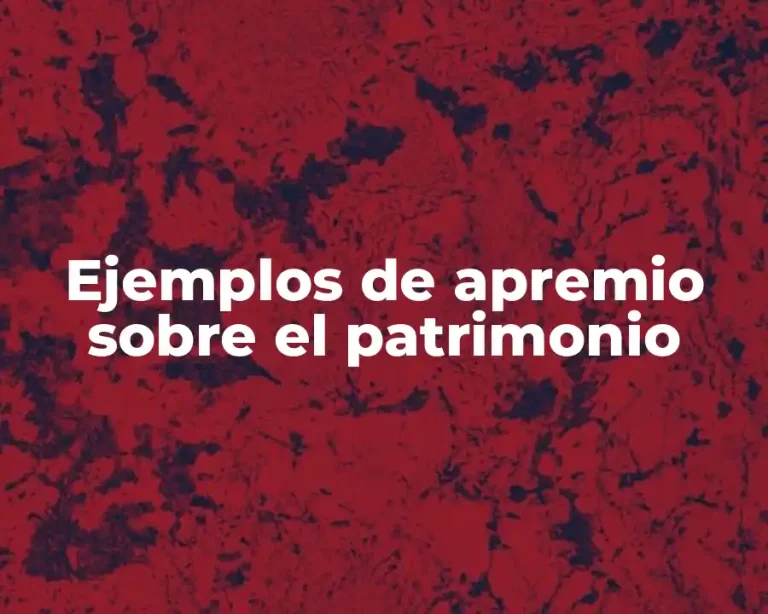 Ejemplos de apremio sobre el patrimonio