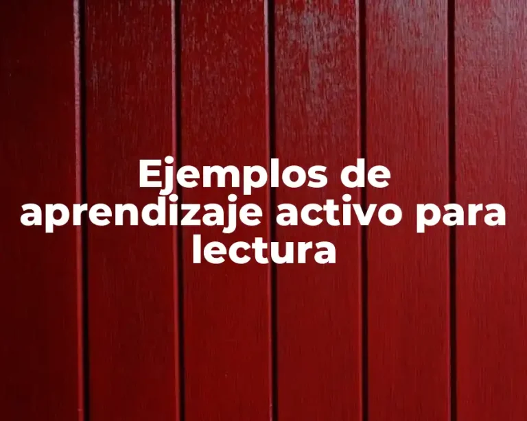 Ejemplos de aprendizaje activo para lectura