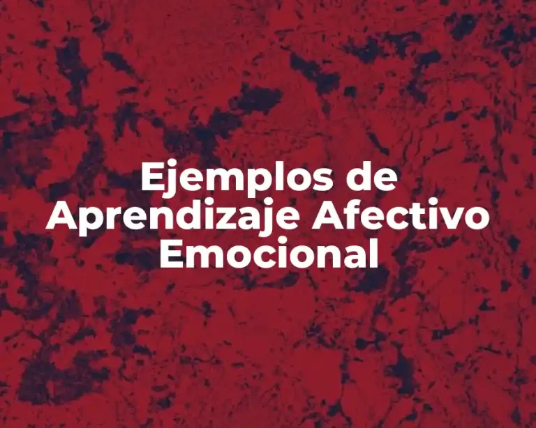 Ejemplos de Aprendizaje Afectivo Emocional