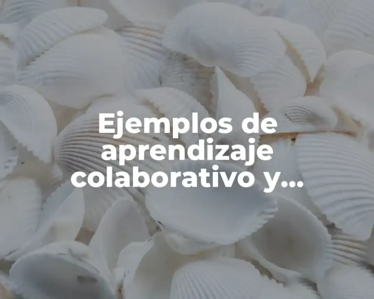 Ejemplos de aprendizaje colaborativo y cooperativo