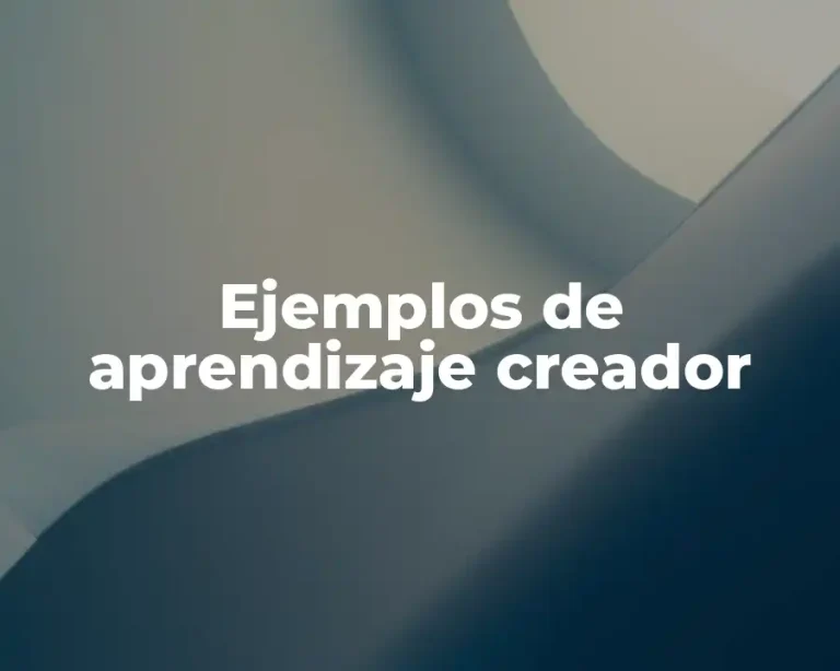 Ejemplos de aprendizaje creador
