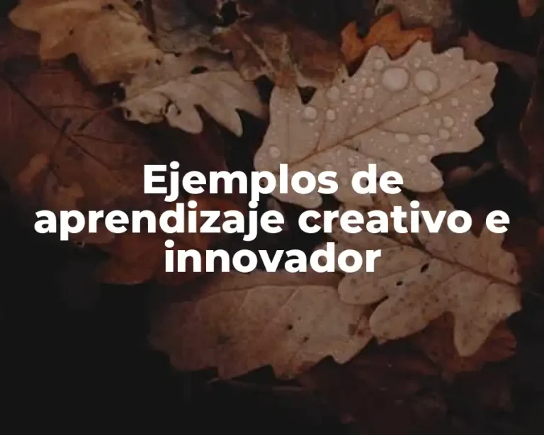 Ejemplos de aprendizaje creativo e innovador