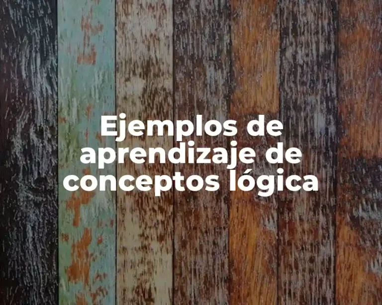 Ejemplos de aprendizaje de conceptos lógica