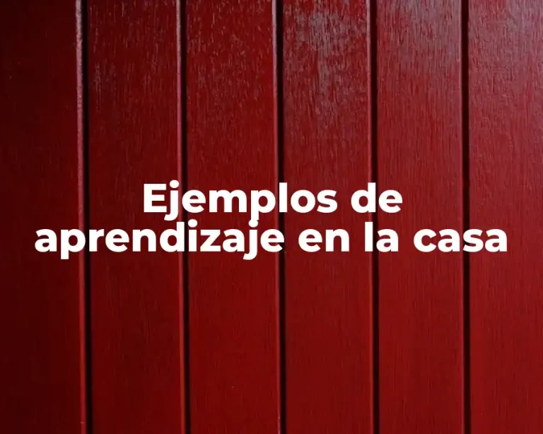 Ejemplos de aprendizaje en la casa