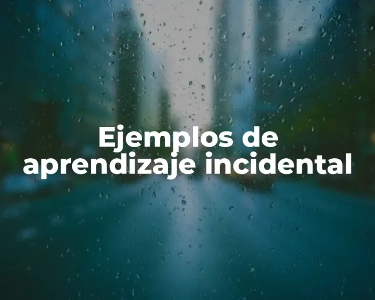 Ejemplos de aprendizaje incidental