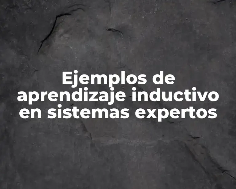 Ejemplos de aprendizaje inductivo en sistemas expertos