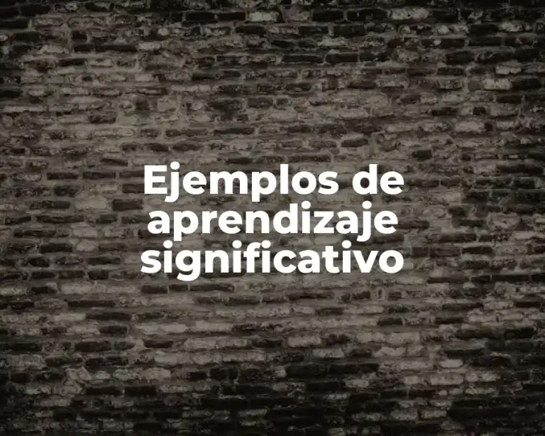 Ejemplos de aprendizaje significativo