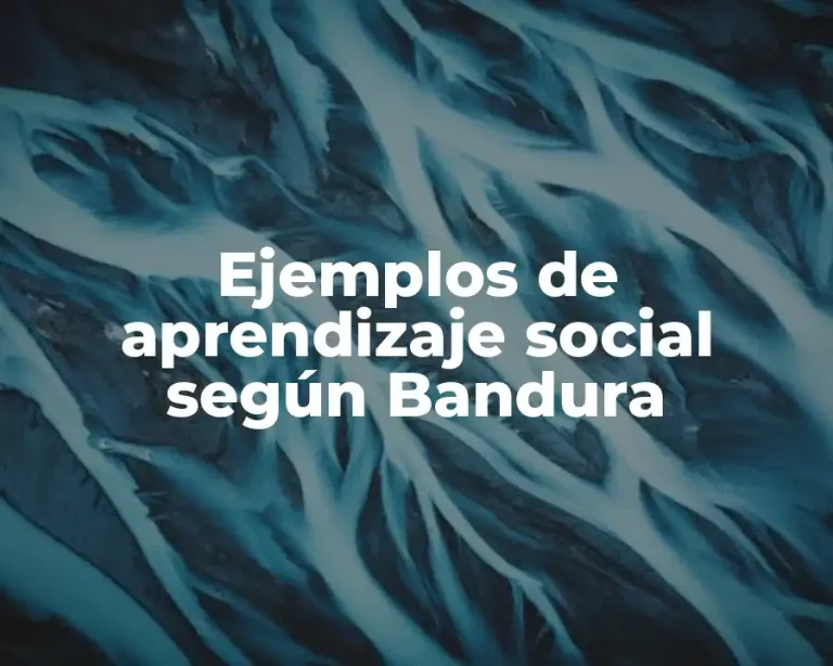 Ejemplos de aprendizaje social según Bandura