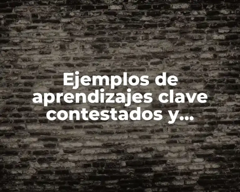 Ejemplos de aprendizajes clave contestados y Significado