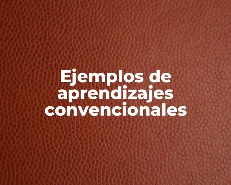Ejemplos de aprendizajes convencionales