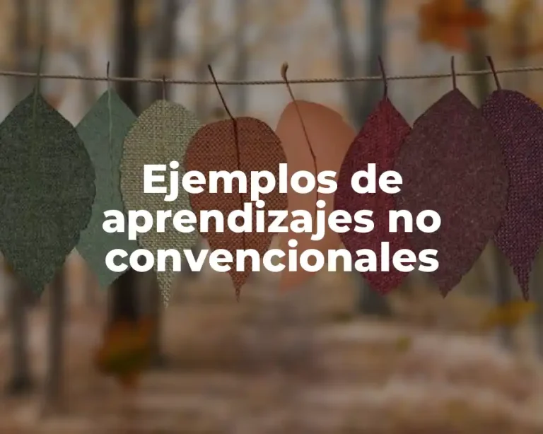 Ejemplos de aprendizajes no convencionales