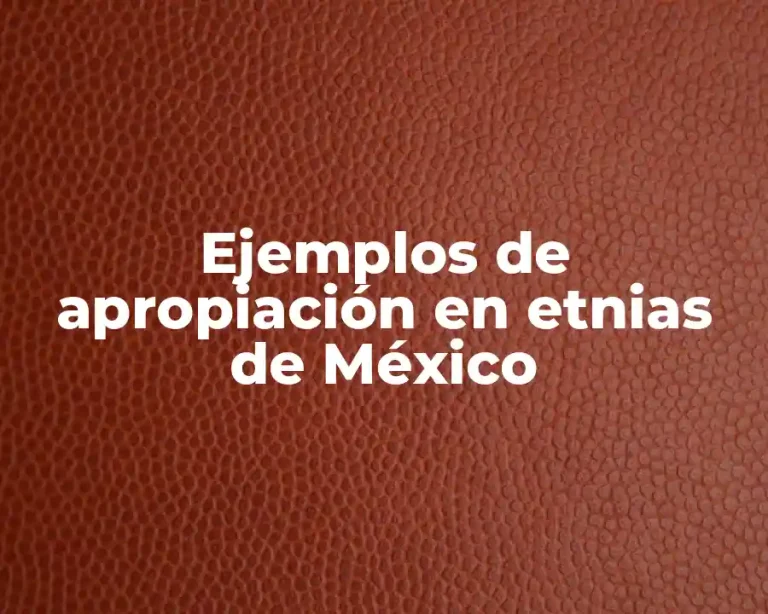 Ejemplos de apropiación en etnias de México