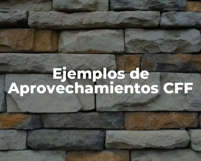 Ejemplos de Aprovechamientos CFF