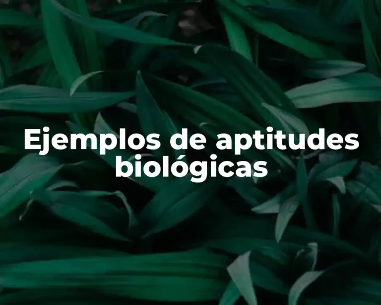 Ejemplos de aptitudes biológicas