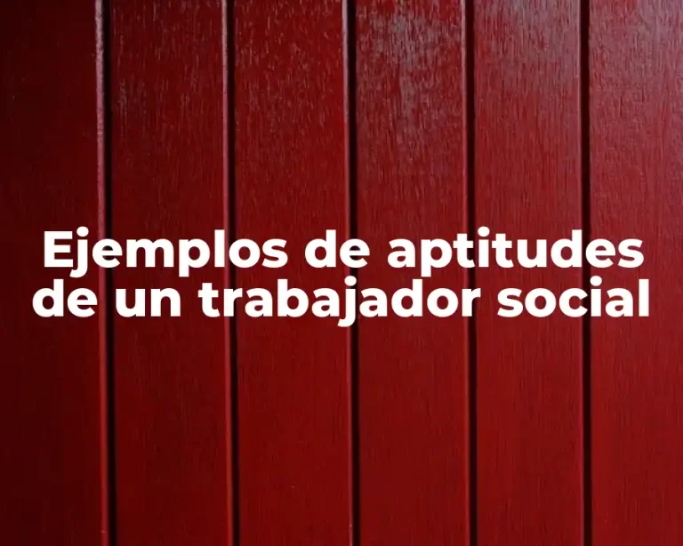 Ejemplos de aptitudes de un trabajador social